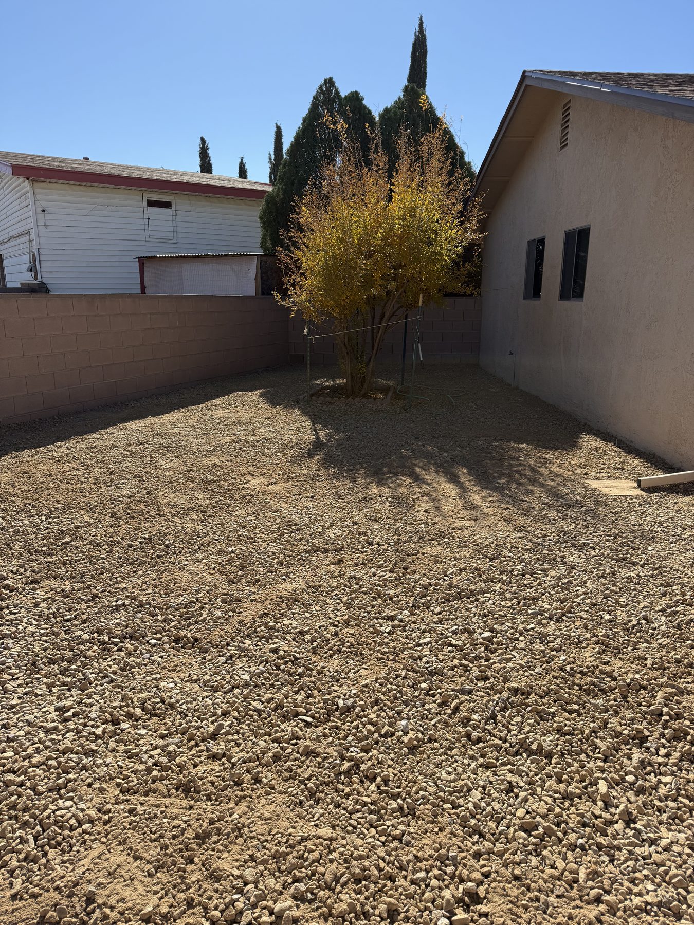 Finished gravel yard improvement in Arizona