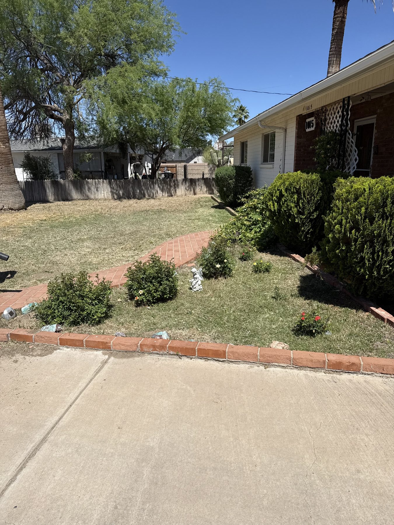 Monthly yard maintenance at an Arizona property