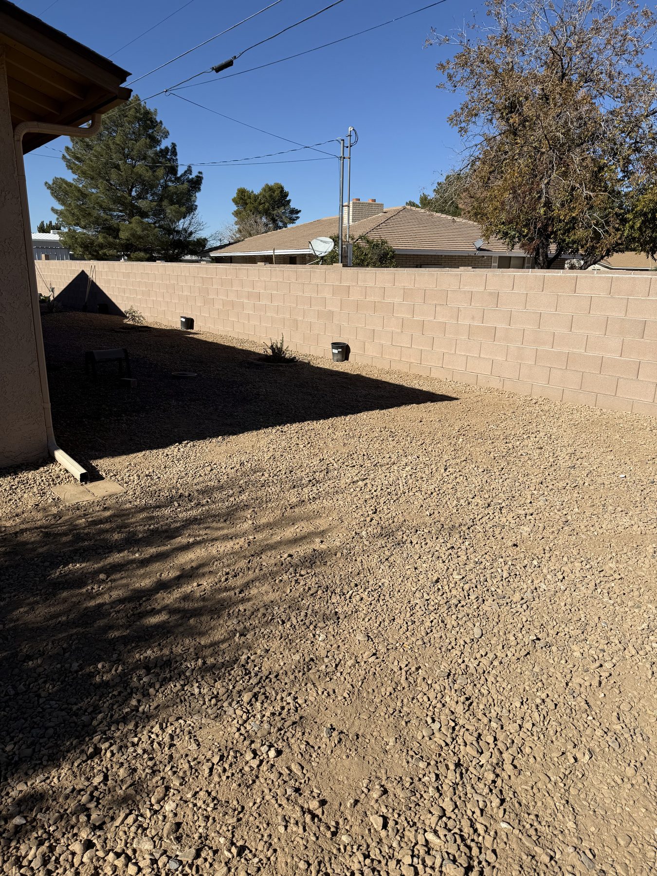 Finished gravel yard improvement